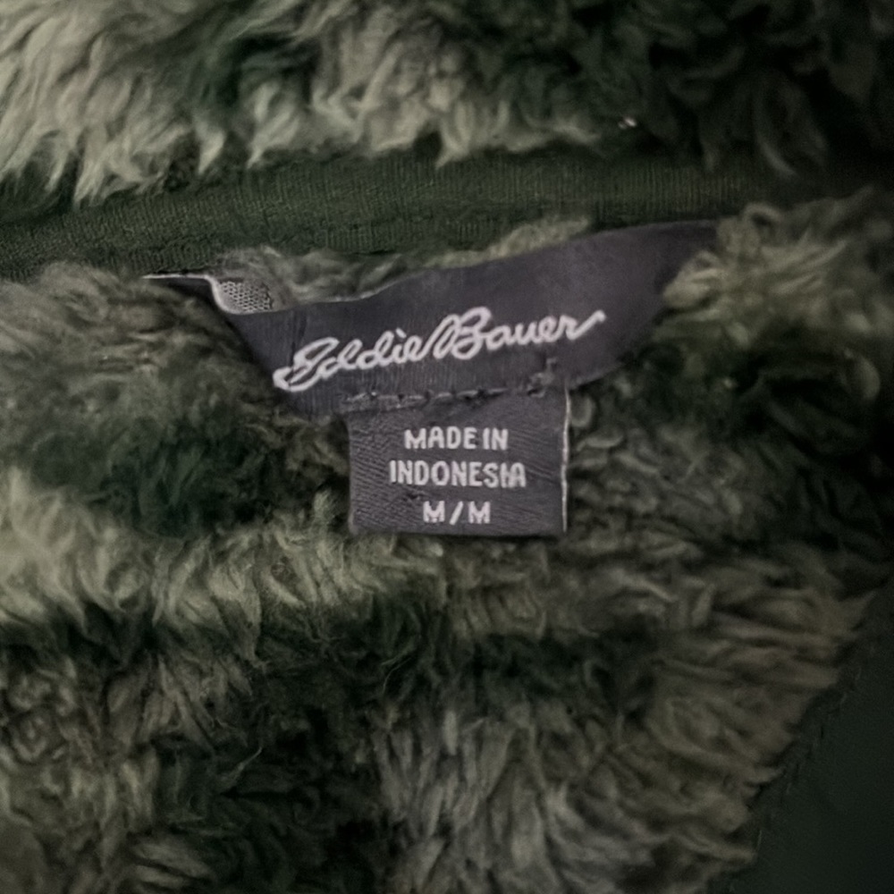 Eddie Bauer camouflage half button fleece size M - Picture 11 of 12